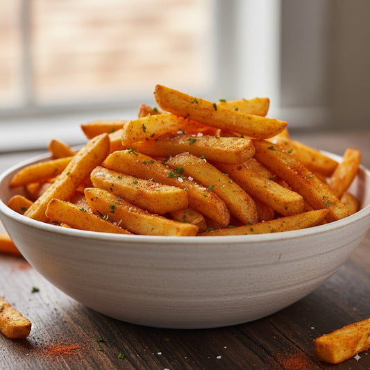 Batata inglesa com casca 160g assada no forno, azeite de oliva extravirgem, páprica picante e sal do Himalaia - PB3
