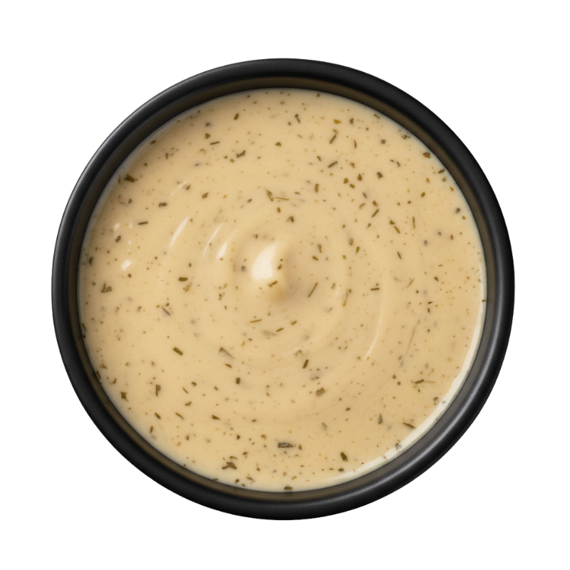 404 - Molho de Ervas Finas, Creme de leite vegetal, limão, cebola, tomilho, alecrim e sal do Himalaia. - 120g
