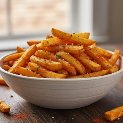 Batata inglesa com casca 160g assada no forno, azeite de oliva extravirgem, páprica picante e sal do Himalaia - PB3