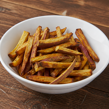 Batata-doce com casca 160g, temperadas com azeite de oliva extravirgem e sal do Himalaia. Assada no forno e zero frituras - PB7